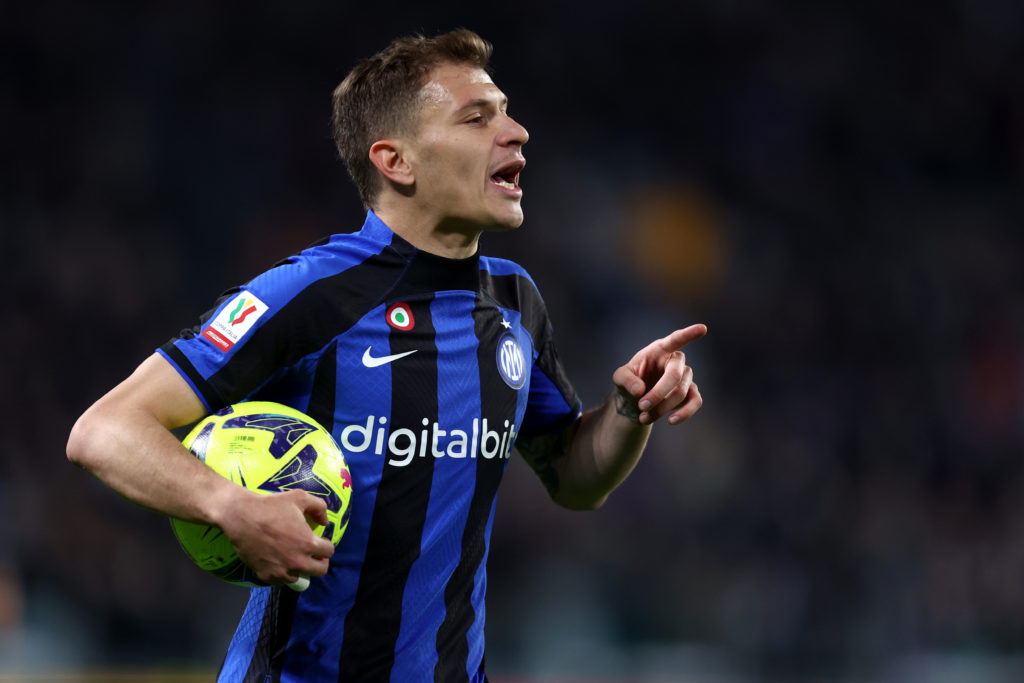 Nicolo Barella of Fc Internazionale gestures during the