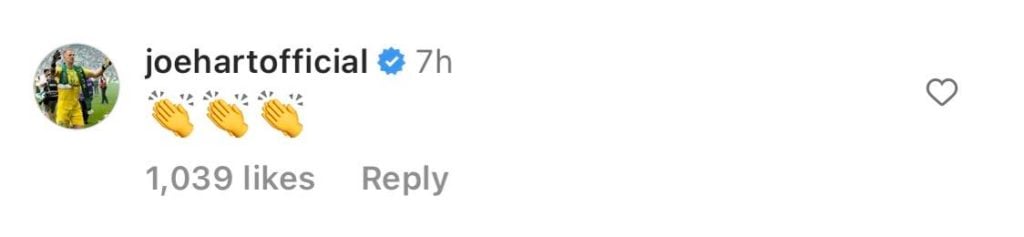 Joe Hart Ederson Instagram