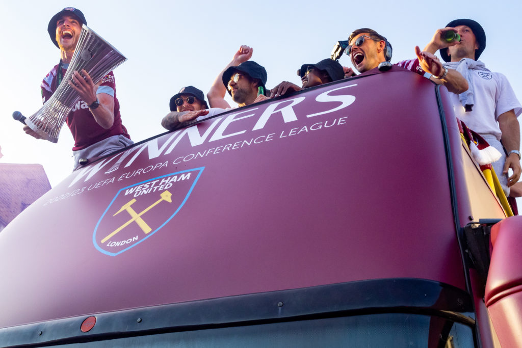 West Ham United Europa Conference League Winners Parade London