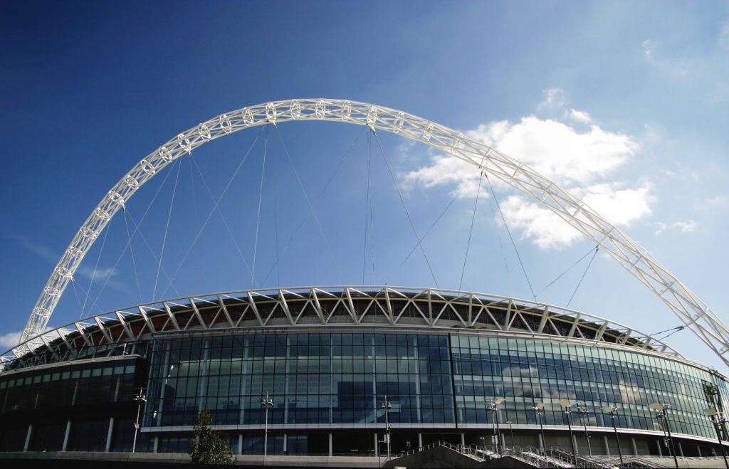 Wembley Stadium was designed by architects HOK Sport and Foster & Partners with Engineers Mott Macdonald and was built by Multiplex. The signature feature is the circular section lattice arch which is 133 metres tall and sits above the northern half of