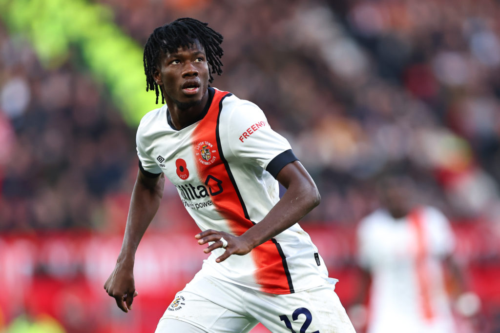 Issa Kabore during Manchester United v Luton Town - Premier League
