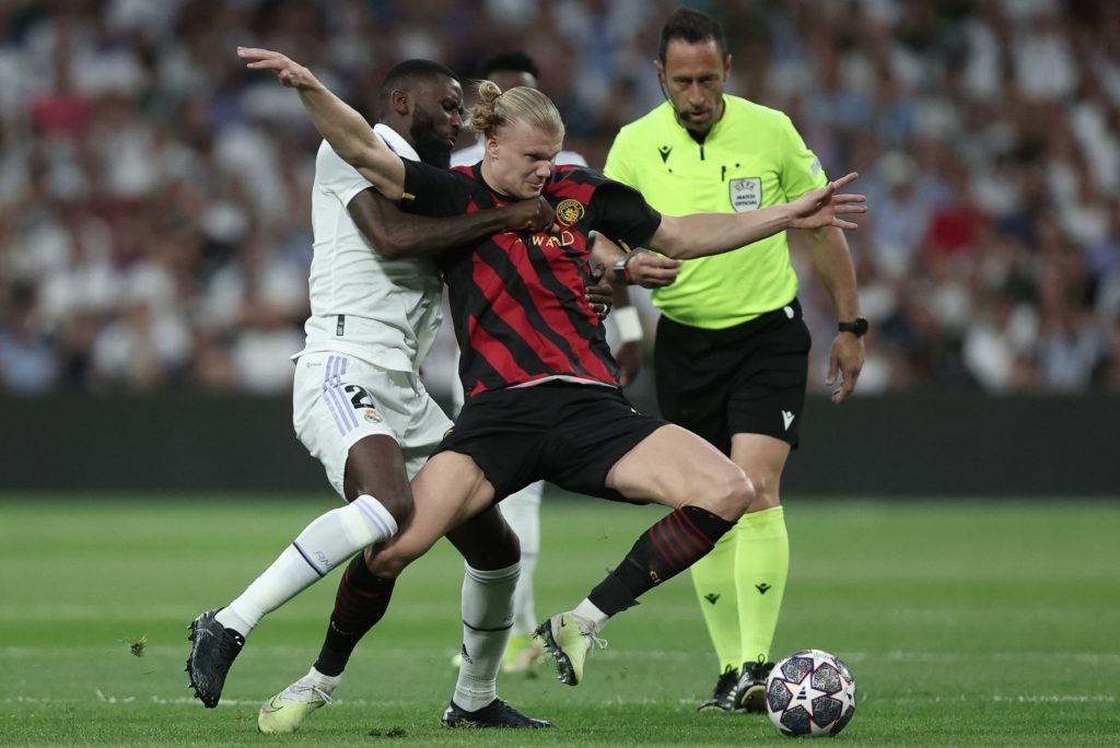 TOPSHOT-FBL-EUR-C1-REAL MADRID-MANCHESTER CITY
