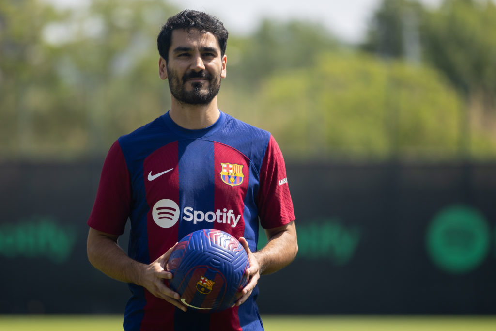 FC Barcelona's newly-signed German midfielder Ilkay Gundogan