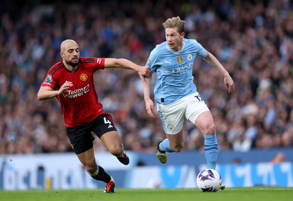 Kevin De Bruyne during Manchester City v Manchester United - Premier League