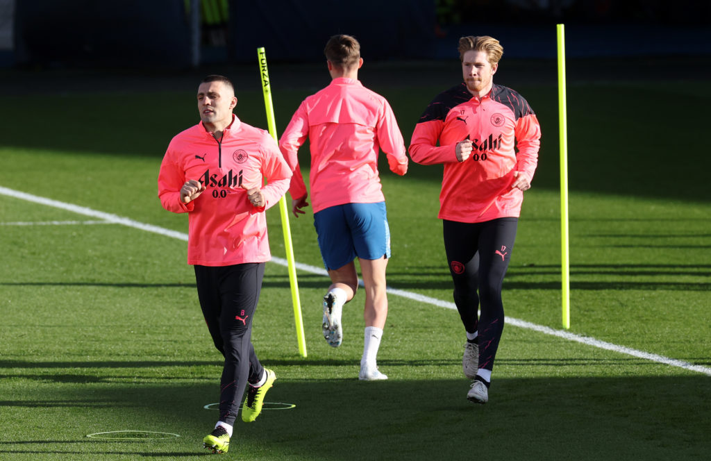 Manchester City Training Session And Press Conference - UEFA Champions League 2023/24