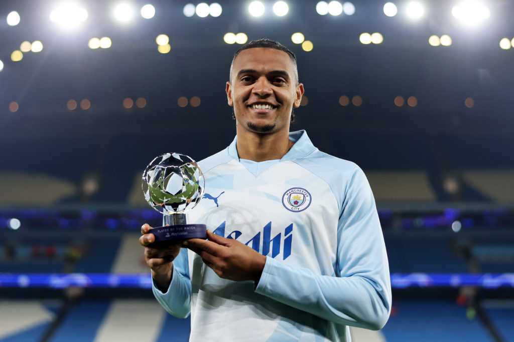 Manuel Akanji after Manchester City v F.C. Copenhagen: Round of 16 Second Leg - UEFA Champions League 2023/24