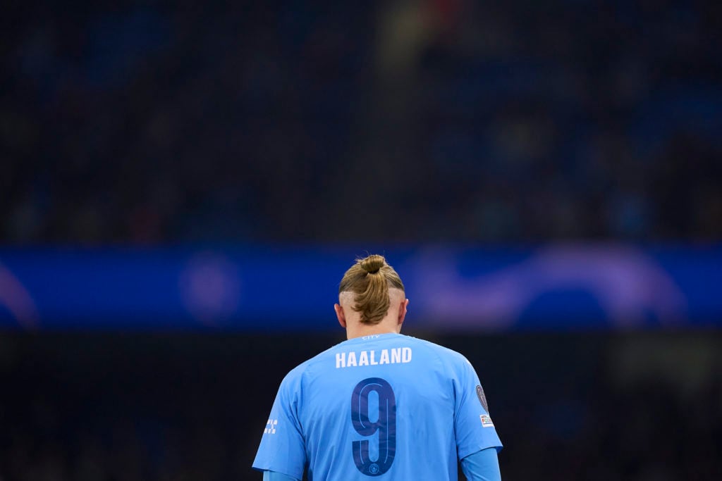 Erling Haaland during Manchester City v F.C. Copenhagen: Round of 16 Second Leg - UEFA Champions League 2023/24
