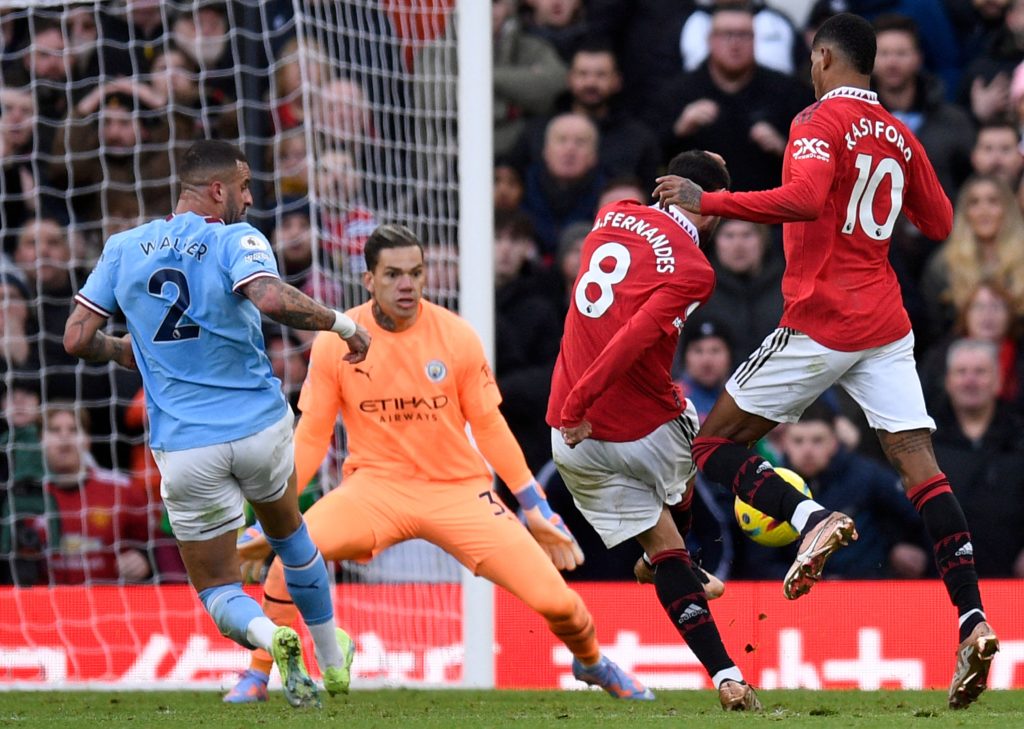 TOPSHOT-FBL-ENG-PR-MAN UTD-MAN CITY