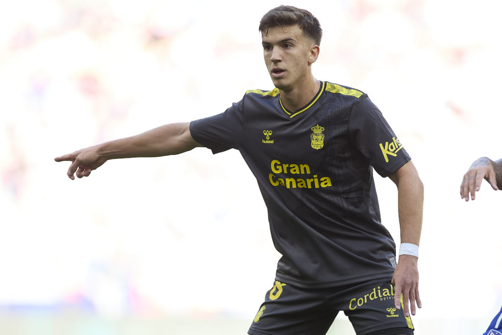 Maximo Perrone of UD Las Palmas seen in action during the