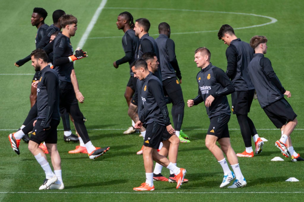 Real Madrid CF Training Session And Press Conference - UEFA Champions League 2023/24