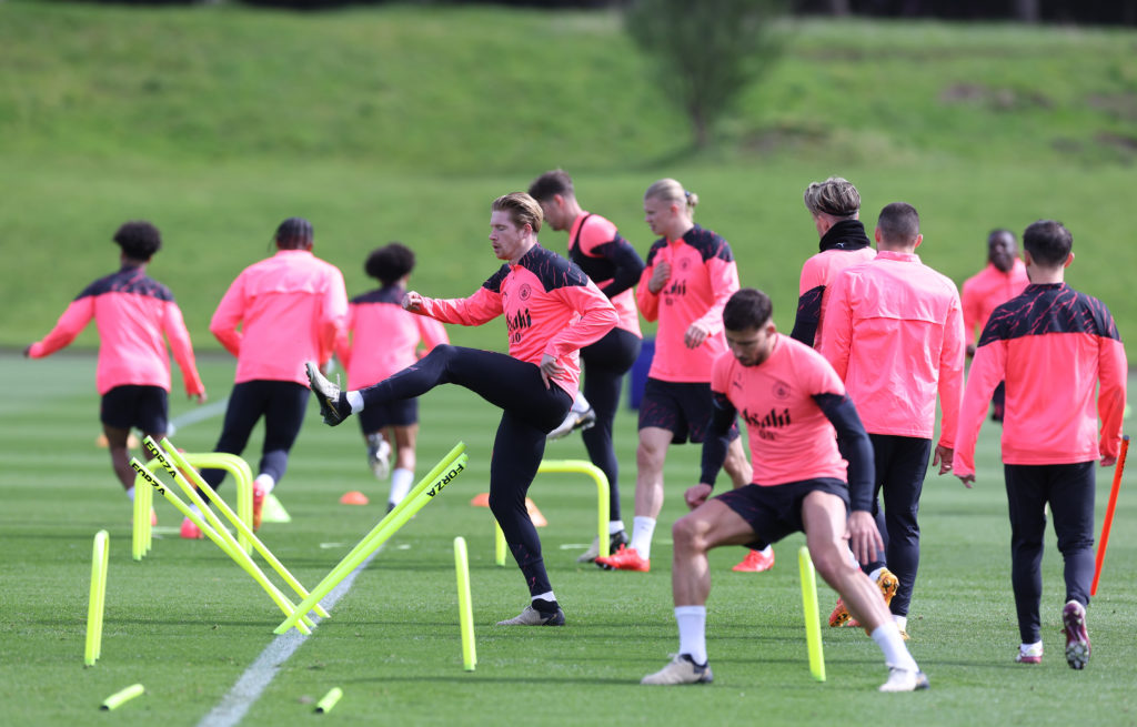 Manchester City Training Session And Press Conference - UEFA Champions League 2023/24