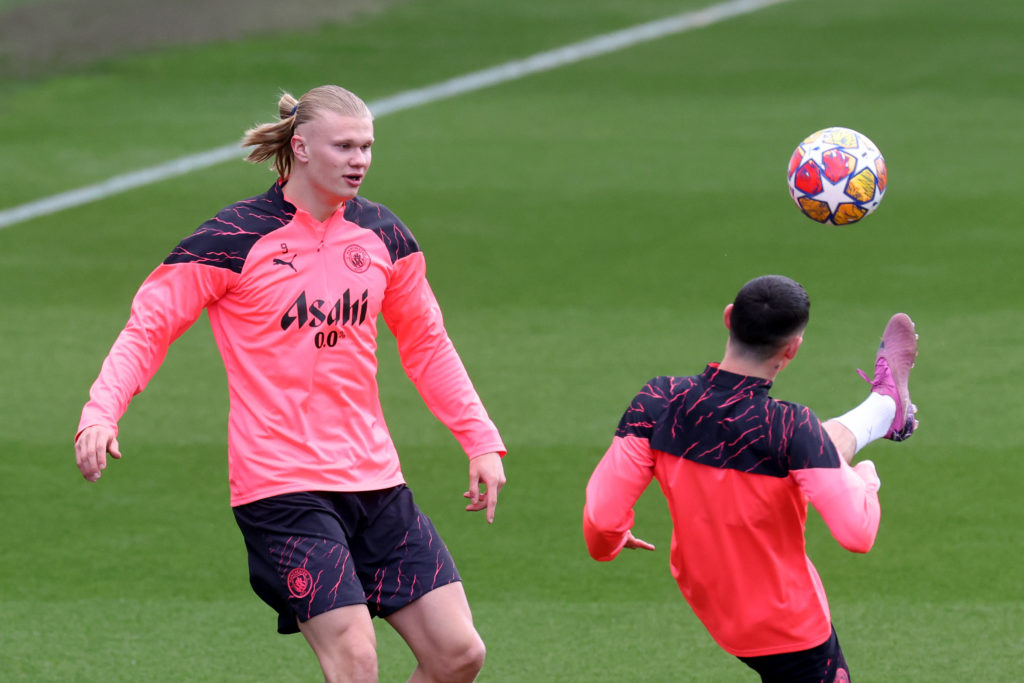 Manchester City Training Session And Press Conference - UEFA Champions League 2023/24