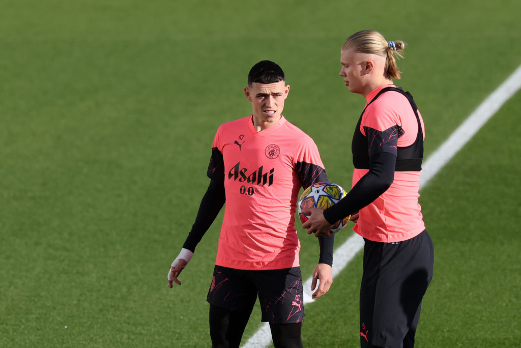 Manchester City Training Session And Press Conference - UEFA Champions League 2023/24