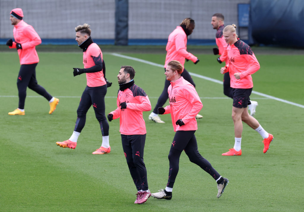 Manchester City Training Session And Press Conference - UEFA Champions League 2023/24