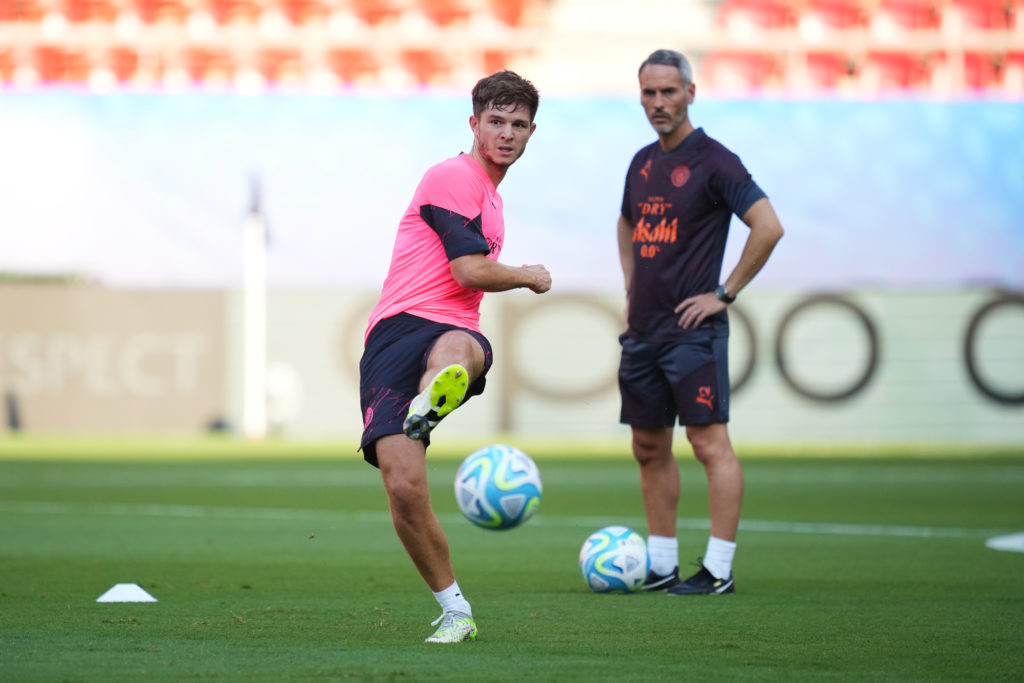 Manchester City FC Training Session And Press Conference - UEFA Super Cup 2023