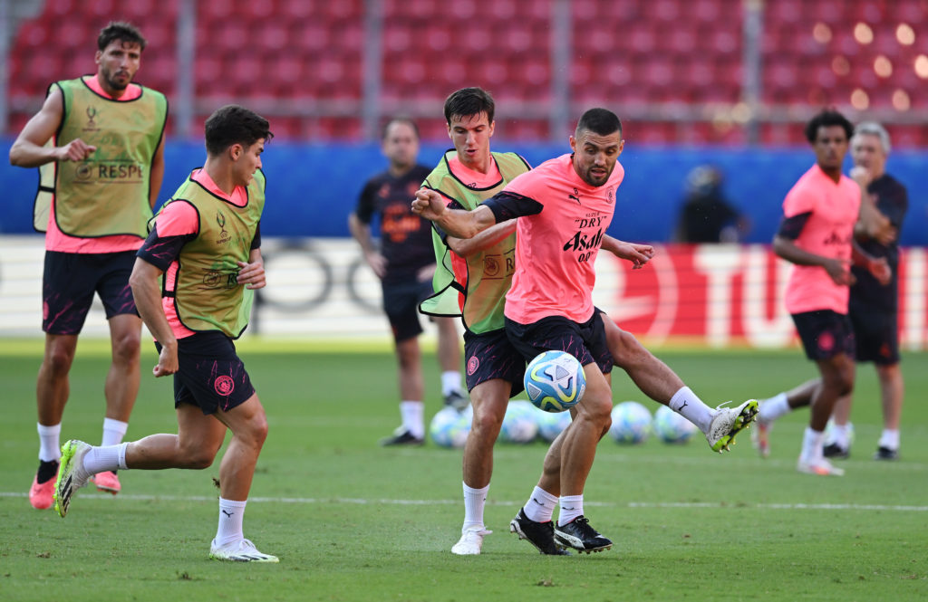 Manchester City FC Training Session And Press Conference - UEFA Super Cup 2023