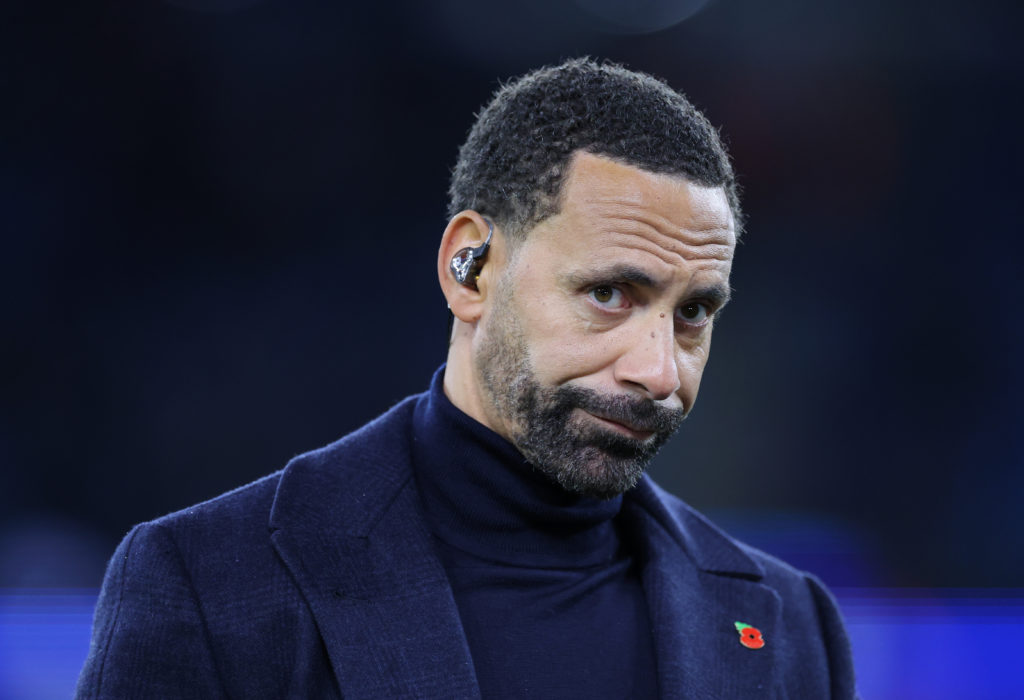 Rio Ferdinand with a concerned look on his face before Manchester City vs BSC Young Boys
