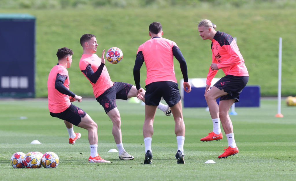 Manchester City Training Session And Press Conference - UEFA Champions League 2023/24