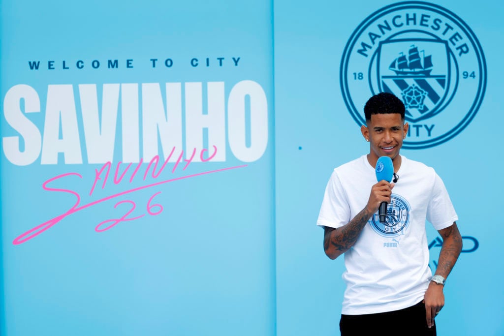 Manchester City Unveil New Signings Savinho And Vivianne Miedema