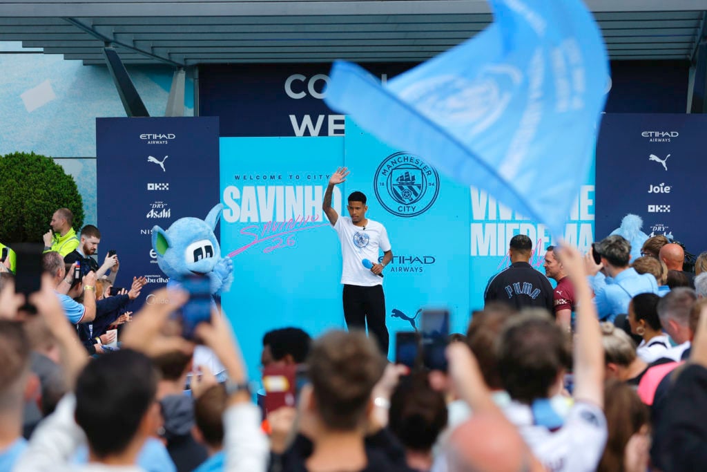Manchester City Unveil New Signings Savinho And Vivianne Miedema