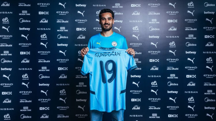 Ilkay Gundogan resigns for Manchester City at the Manchester City Football Academy on 22nd August , 2024 in Manchester, England. (Photo by Manchest...