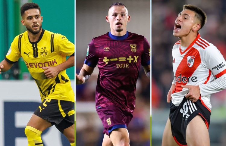 Collage of Yan Couto, Kalvin Phillips and Claudio Echeverri,