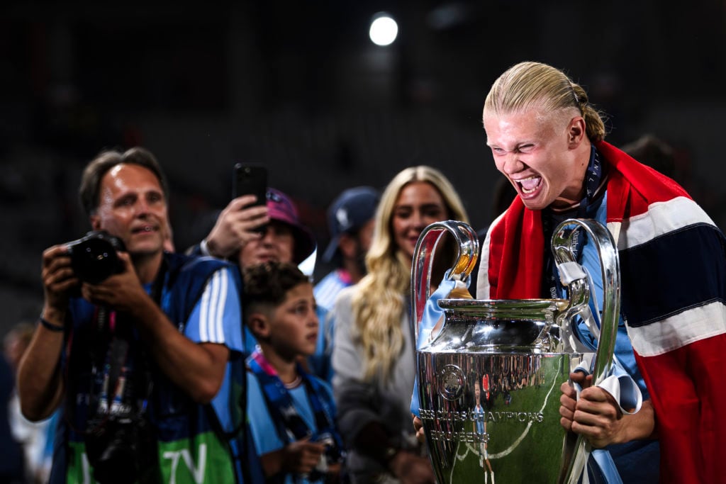 Erling Haaland of Manchester City FC celebrates with the