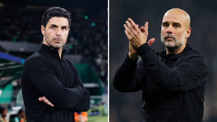 Mikel Arteta and Pep Guardiola.