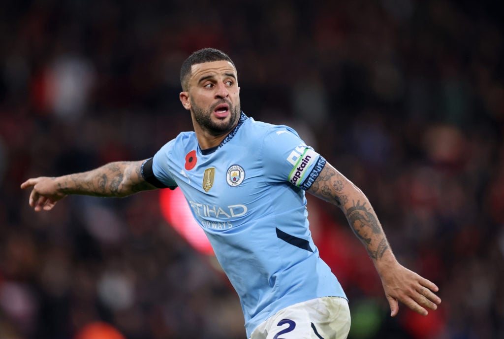 Kyle Walker in action during AFC Bournemouth v Manchester City.