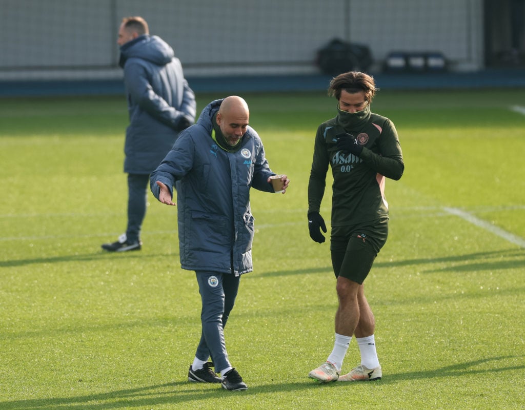 Manchester City Training And Press Conference - UEFA Champions League 2024/25 League Knockout Play-off Second Leg