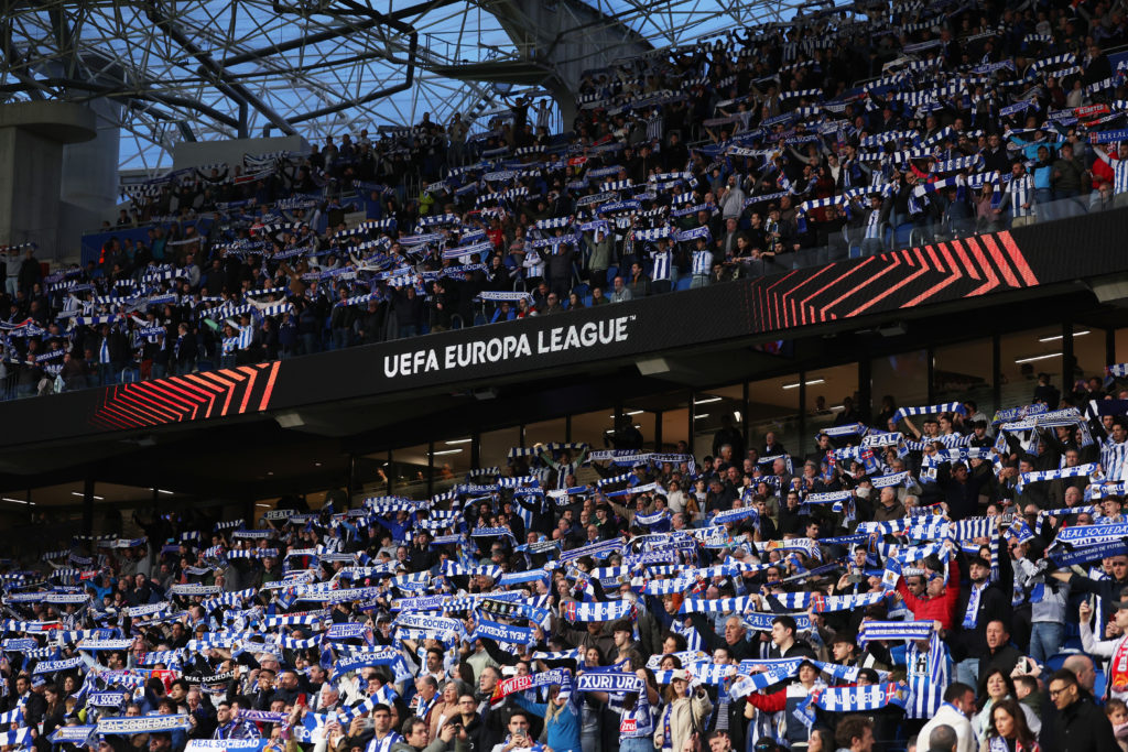 Real Sociedad de Futbol v Manchester United - UEFA Europa League 2024/25 Round of 16 First Leg