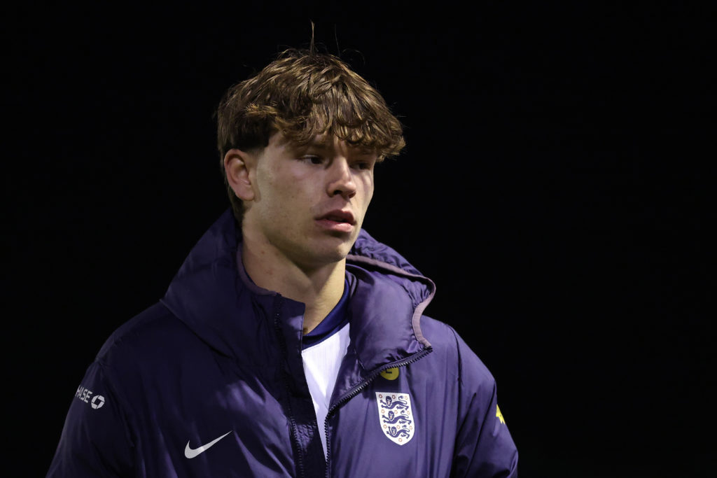 Tyler Dibling of Southampton departs the pitch during Wales vs England during UEFA U-19 Euro Elite Round