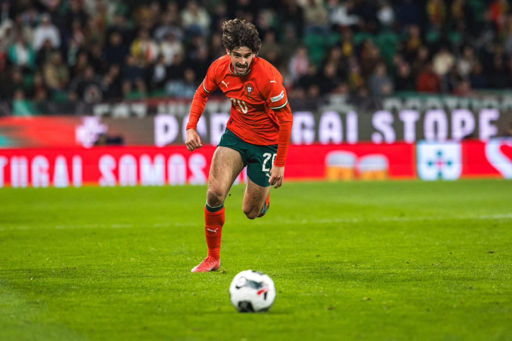 Francisco Trincao of Portugal in action during the UEFA