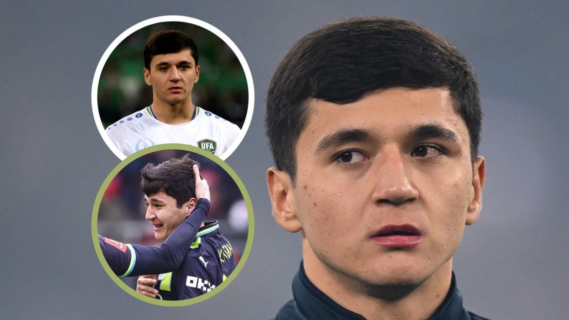 Collage of Abdukodir Khusanov.
