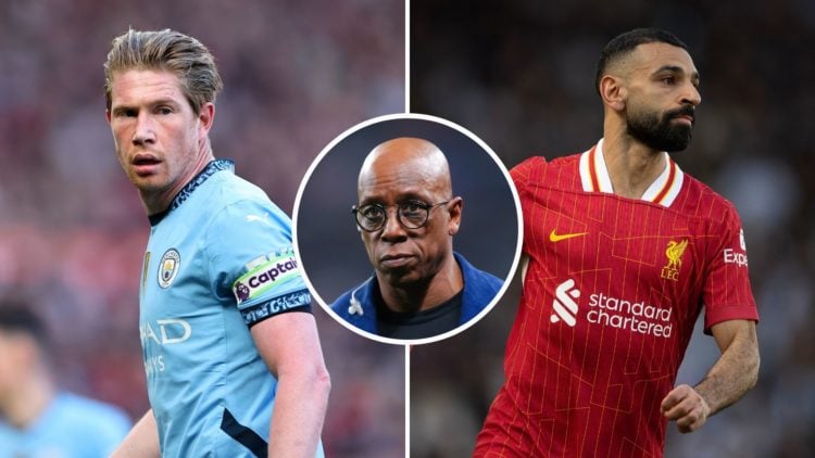 Split image: Kevin De Bruyne of Manchester City during the Premier League match between Manchester United FC and Manchester City FC at Old Trafford...