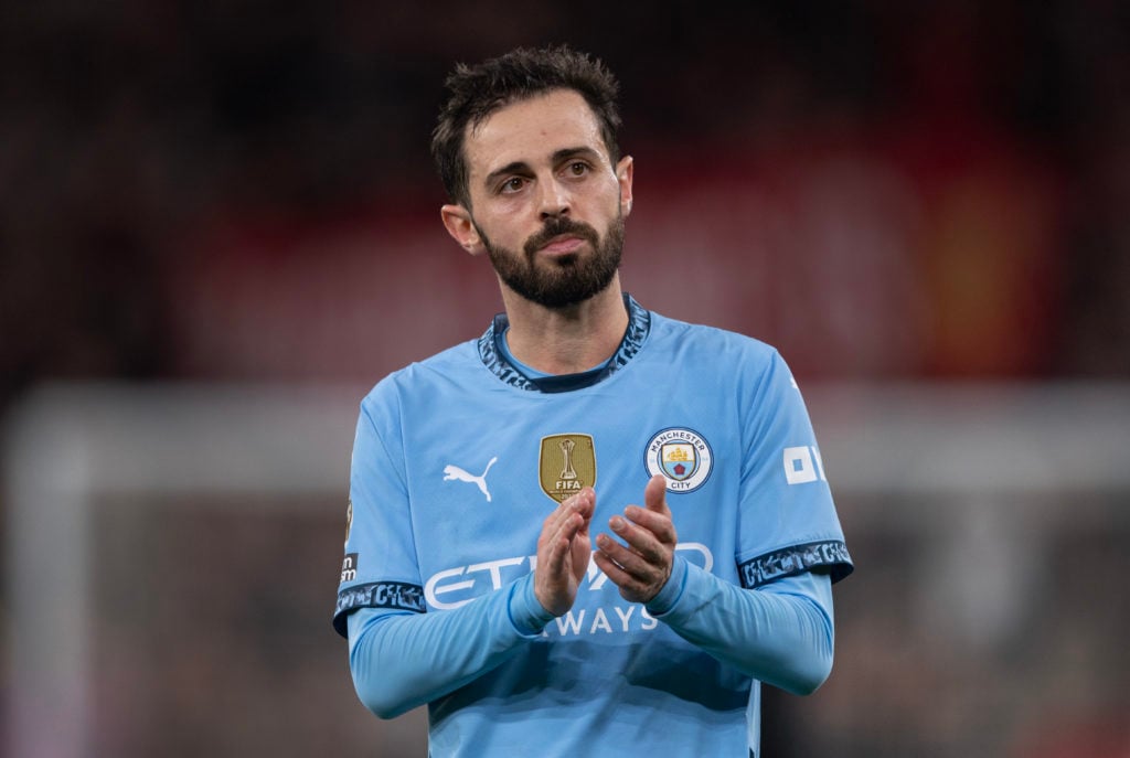 Bernardo Silva clapping during Liverpool v Manchester City