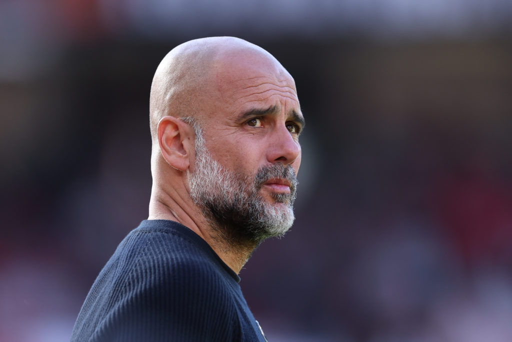 Pep Guardiola during Manchester United v Manchester City.