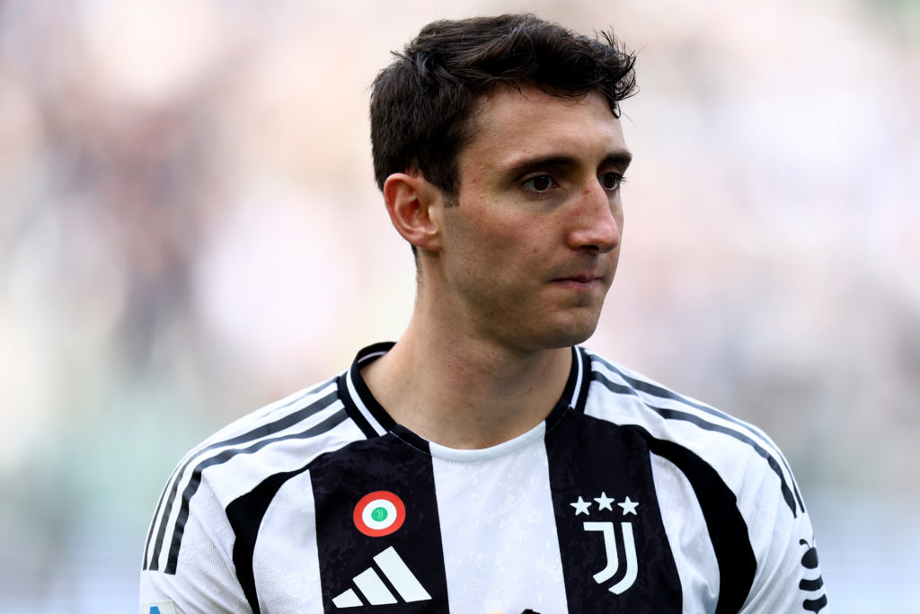 Andrea Cambiaso of Juventus Fc looks on during the Serie A