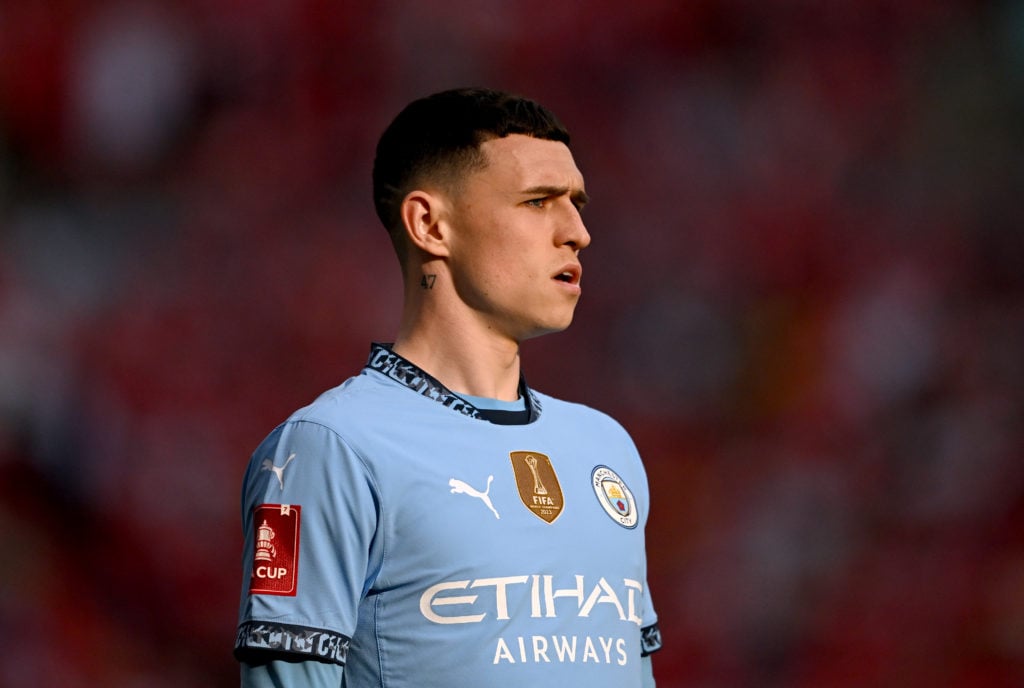 Phil Foden in action during Nottingham Forest v Manchester City.