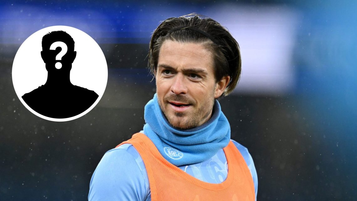 Jack Grealish of Manchester City and inset of mystery player
