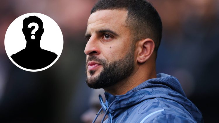 Kyle Walker of Manchester City with inset of mystery player