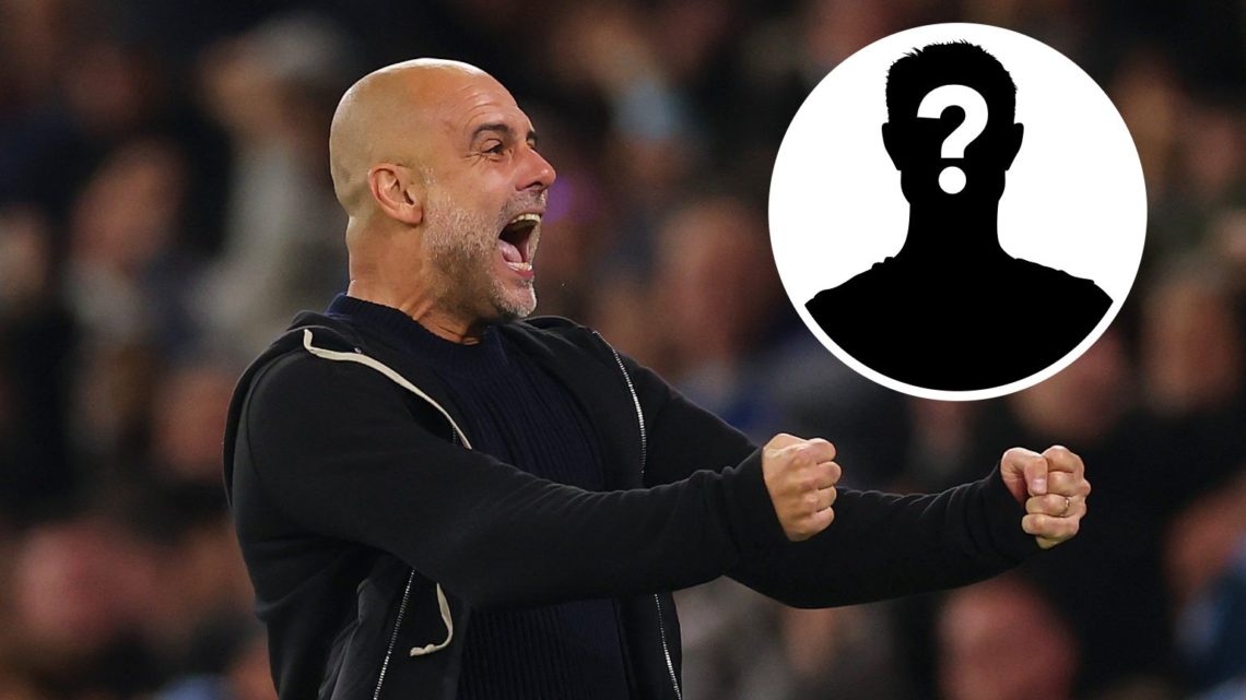 Pep Guardiola, Manager of Manchester City and inset of mystery player