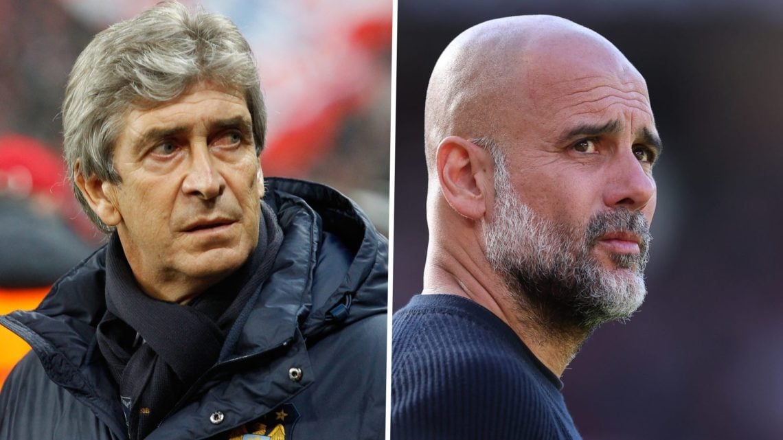 Split Image of Head coach Manuel Pellegrini and Pep Guardiola