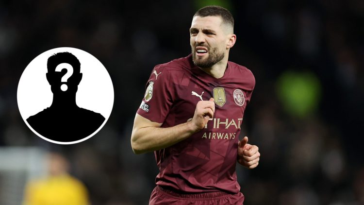 Mateo Kovacic playing for Manchester City and a mystery player
