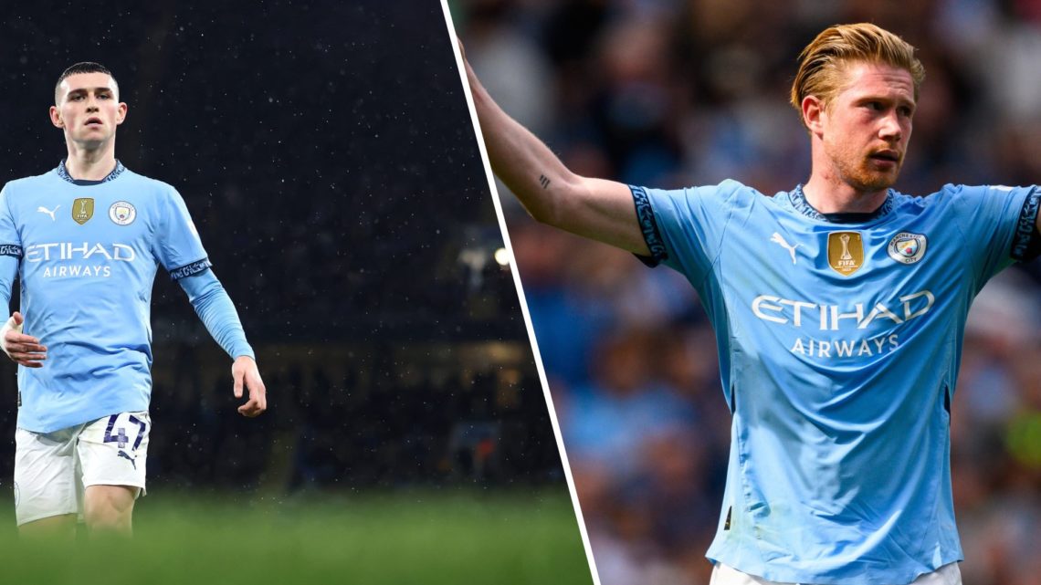 Split image of Phil Foden and Kevin De Bruyne