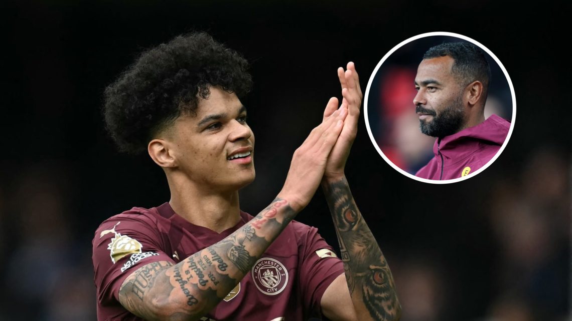 Manchester City talent Nico O'Reilly with inset of Ashley Cole