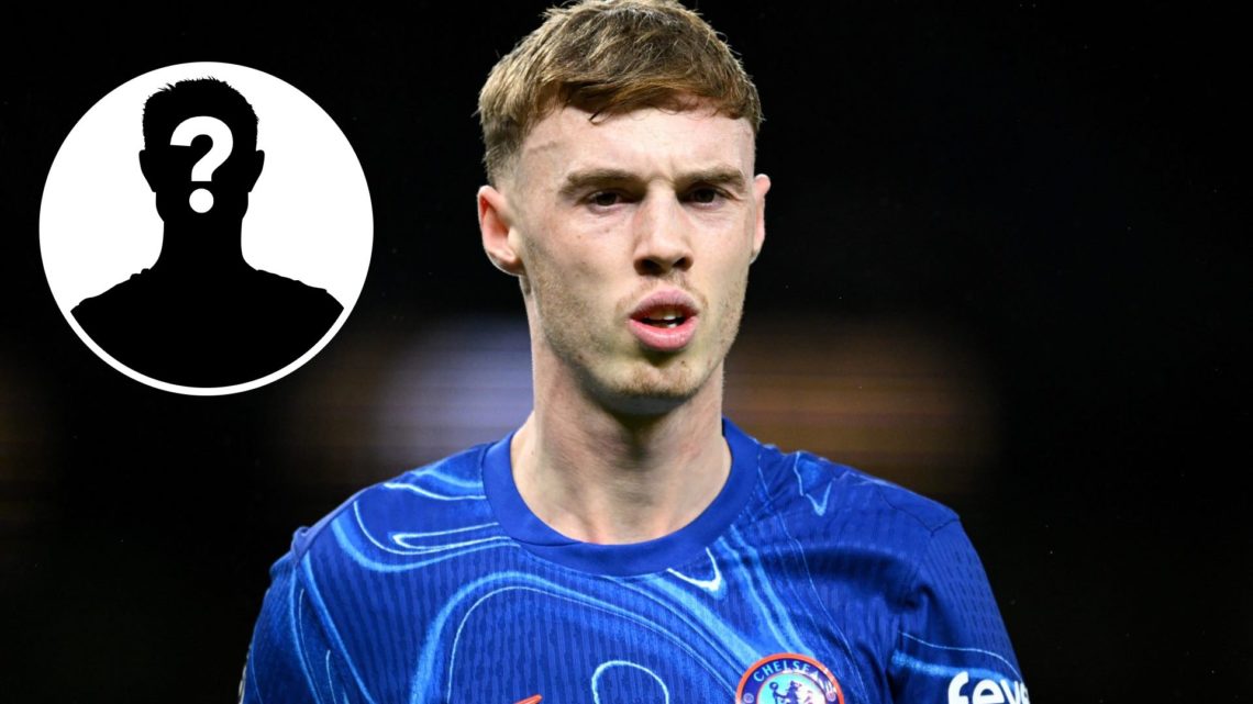 Cole Palmer of Chelsea with inset of mystery player