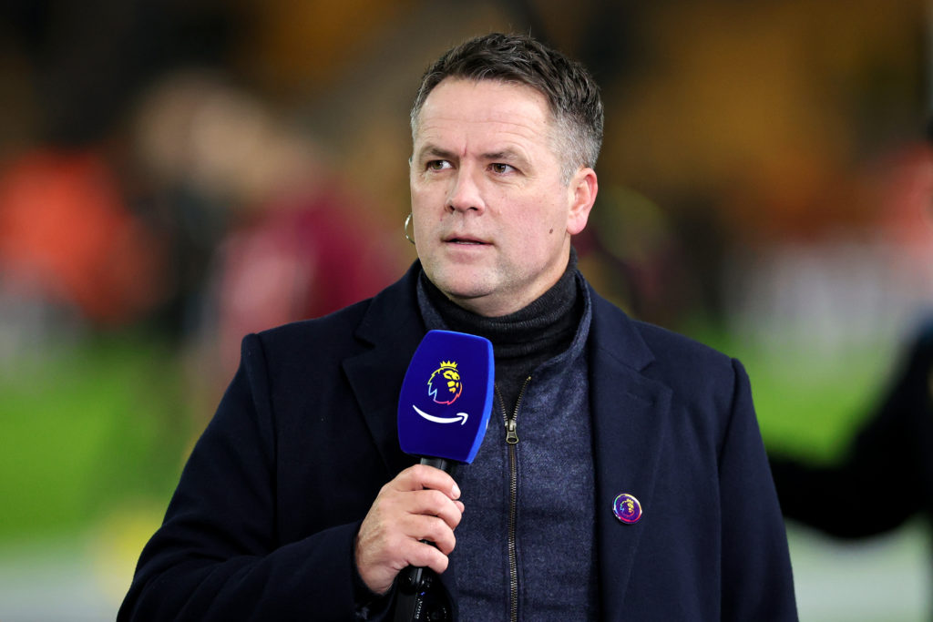 Michael Owen working as a pundit.