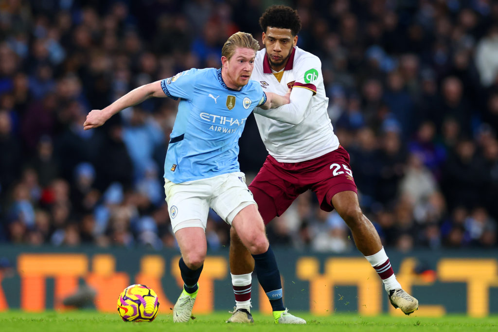 Kevin De Bruyne in action during Manchester City FC v West Ham United FC