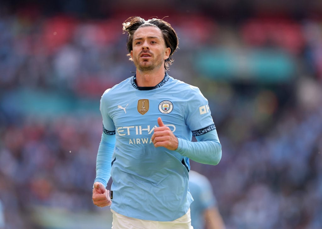 Jack Grealish in action during Nottingham Forest v Manchester City.